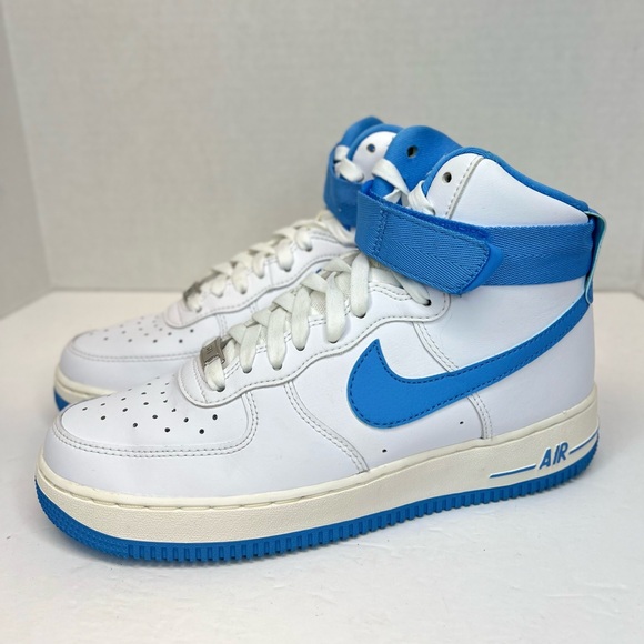 Nike Air Force 1 High OG QS DX3805-100 Wh/Univ. Blu-Sail Womens Sz 8.5 Superb!!! - Picture 1 of 15